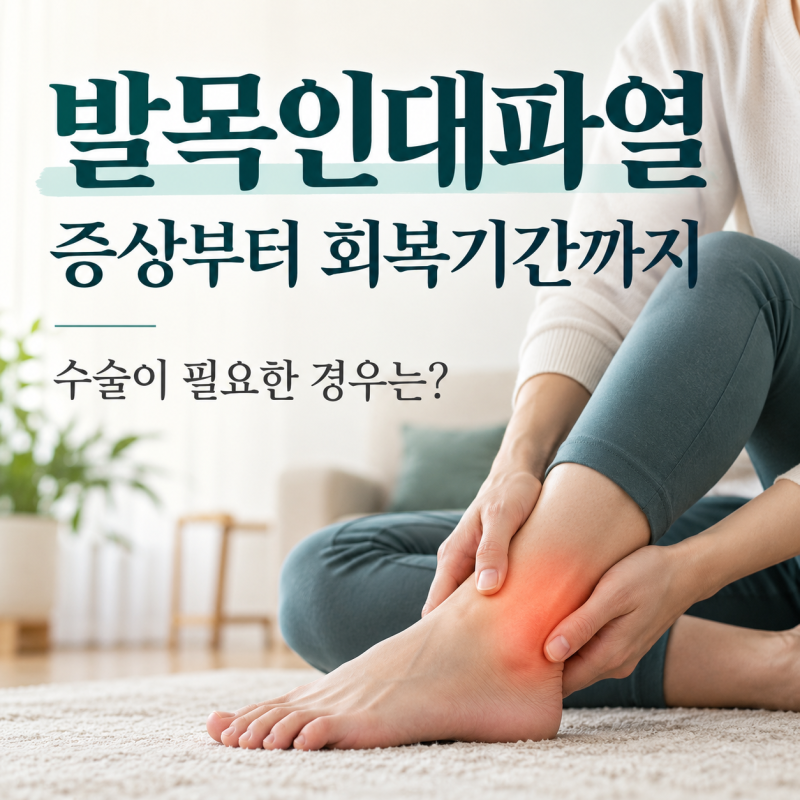 발목인대파열 증상부터 회복기간까지, 수술이 필요한 경우는?