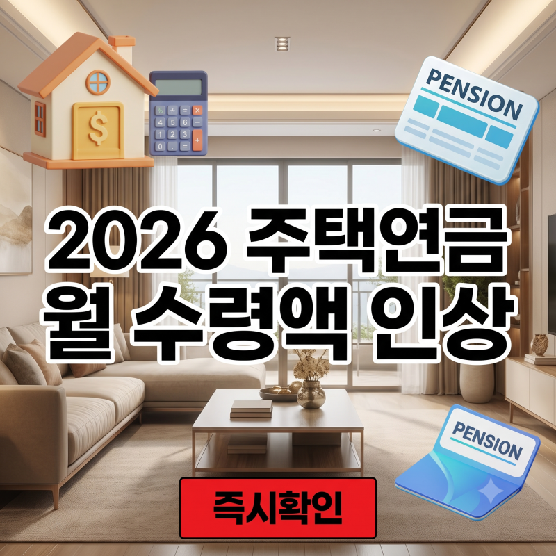 2026 주택연금 개편, 매달 손에 쥐는 수령액과 가입 문턱 얼마나 달라졌을까? 예외 조건 및 자....