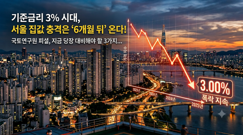 한은 기준금리 3.00% 시대, 서울 집값은 왜 14.56% 올랐을까 (feat. 국토연구원 6개월 시차)