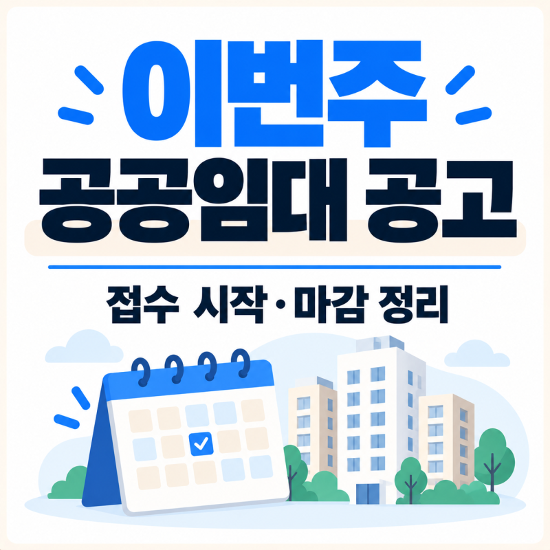 2026년 10월 1주차 공공임대 73건 접수 시작