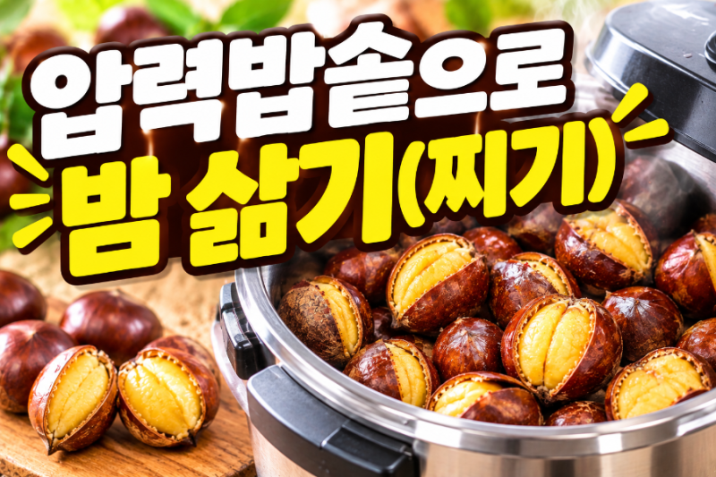 압력밥솥 밤 삶는(찌는) 방법 및 시간 총정리
