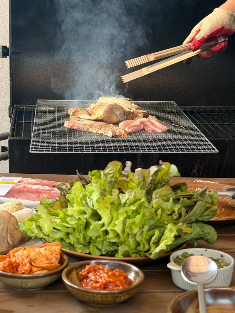 [전북진안펜션] 마이산 에코타운 : 바베큐장 / 산4동 룸 컨디션