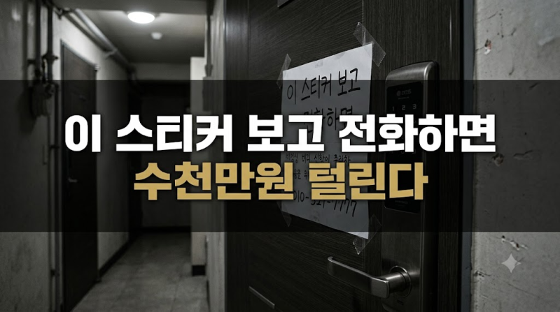 이 스티커 보고 전화하면 수천만원 털린다.