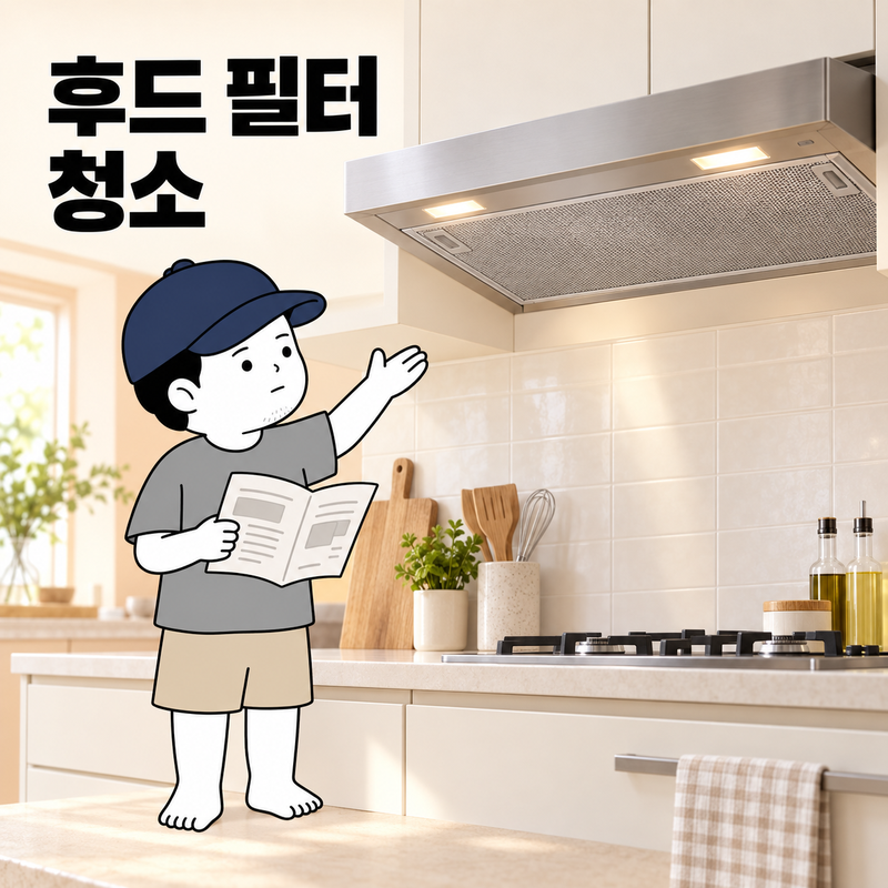 주방 후드 필터 청소 전에 잠깐, 물로 씻으면 안 되는 필터도 있습니다