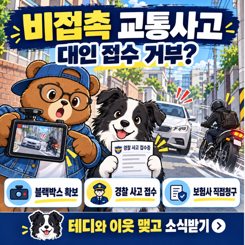 [2026 비접촉 교통사고] 대인 접수 거부 대응법과 과실비율 판례 기준