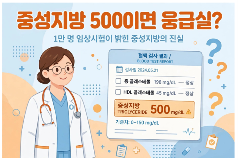 중성지방 500이면 응급실? 1만 명 임상시험이 밝힌 중성지방의 진실