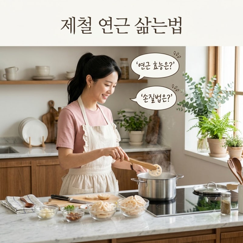 연근 제철 효능 삶는법 손질법 ㅣ 연근전 연근조림 황금레시피