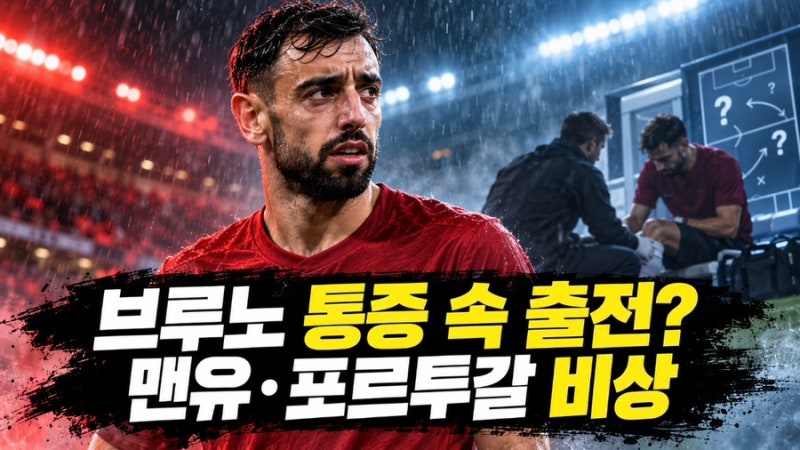 브루노, 통증 안고 뛰고 있었다… 맨유 팬이 토트넘전까지 지켜봐야 할 소식
