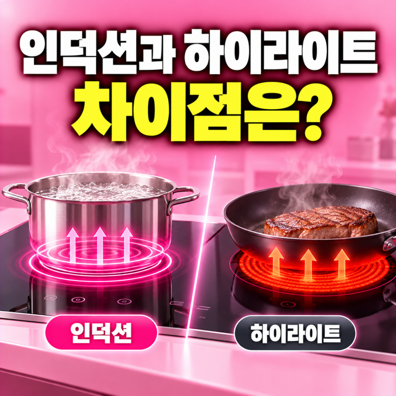 인덕션의 원리, 하이라이트 차이점 및 전용 냄비를 사용해야하는 이유