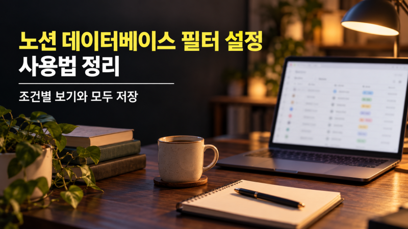 노션 데이터베이스 필터 설정｜조건별 보기 만들고 모두 저장하기