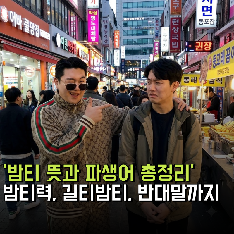 밤티 뜻과 파생어 총정리: '밤티력', '길티 밤티' 의미,반대말까지