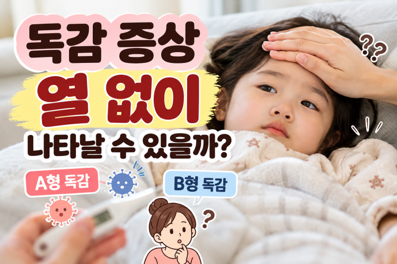 독감 증상 열 없이 나타날 수 있을까 A형 B형 차이