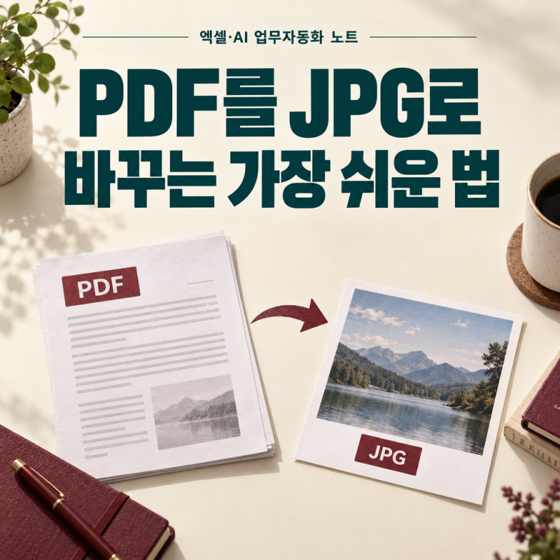 PDF 파일 JPG 변환, 온라인 도구로 30초면 끝나는 법