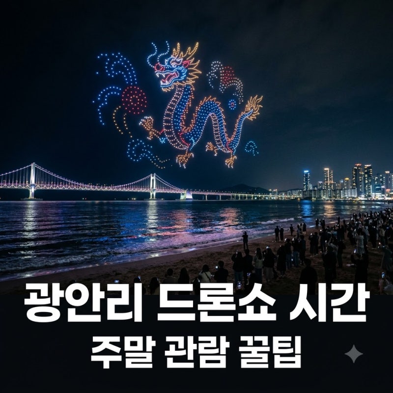 "주말에 갔다가 발발 동동 굴렀네요" 광안리 드론쇼 시간 및 허탕 피하는 팁