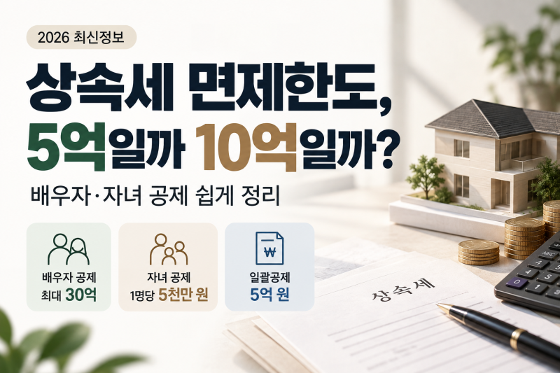 상속세 면제한도, 5억일까 10억일까? 배우자·자녀 공제 쉽게 정리