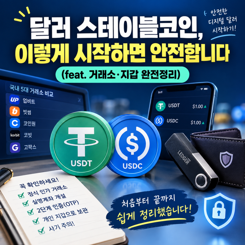 달러 스테이블코인, 이렇게 시작하면 안전합니다 (feat. 거래소·지갑 완전정리)