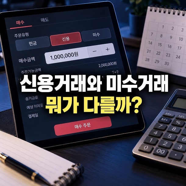 [주식용어 18편] 신용거래와 미수거래 차이, 주식을 살 돈이 부족할 때 무엇이 달라질까?