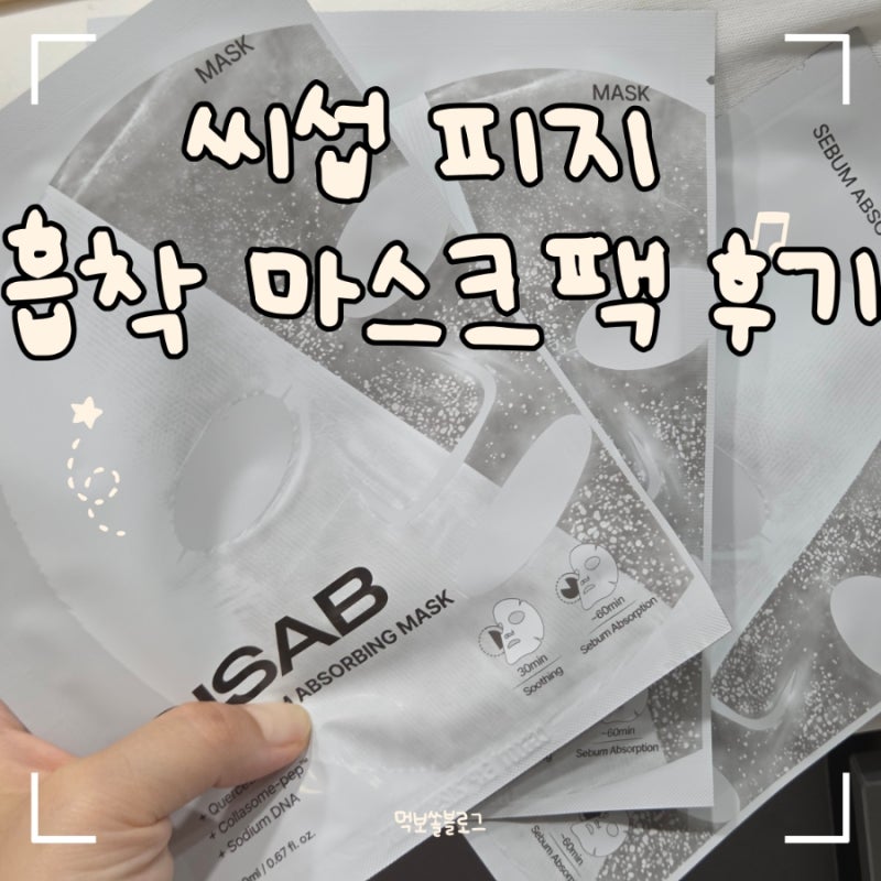 시험기간 블랙헤드 정돈템 씨섭 피지 흡착 마스크팩 후기