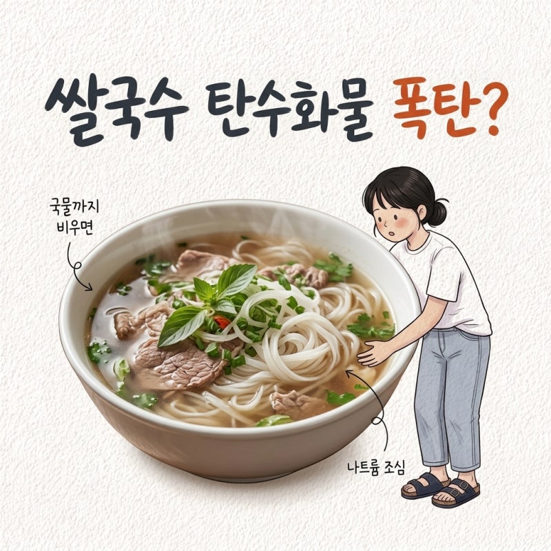 쌀국수 가벼운 줄 알고 국물까지 비우면 손해 영양 칼로리 나트륨 1인분 탄수화물