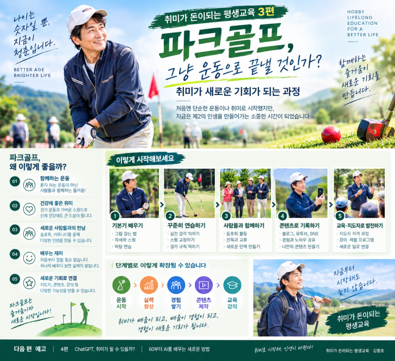 파크골프, 그냥 운동으로 끝낼 것인가?｜취미가 새로운 기회가 되는 과정! 취미가 돈이되는 ....