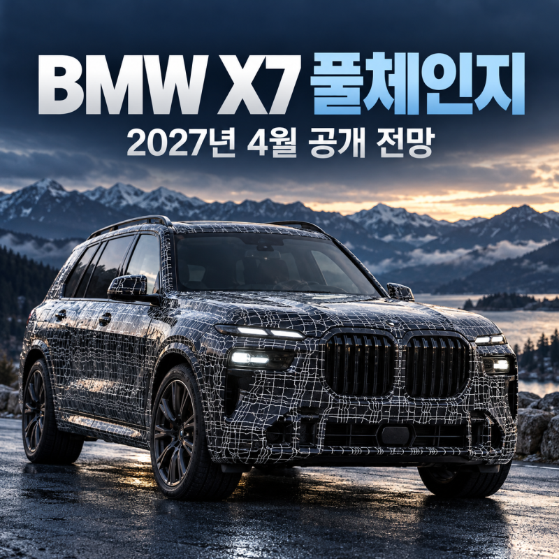 BMW X7 풀체인지, 2027년 4월 공개 전망…530마력 V8도 이어질까?