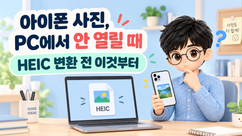 아이폰 사진 PC에서 안 열릴 때?｜HEIC 변환 전 이것부터