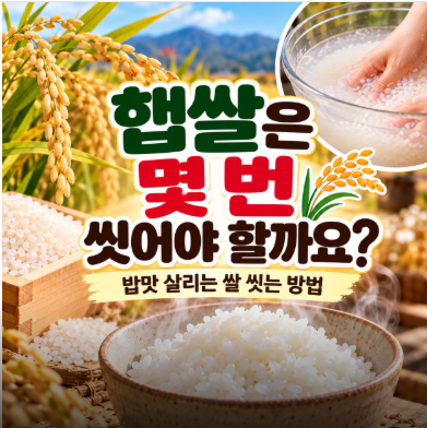 햅쌀은 몇 번 씻어야 할까요?｜밥맛 살리는 쌀 씻는 방법