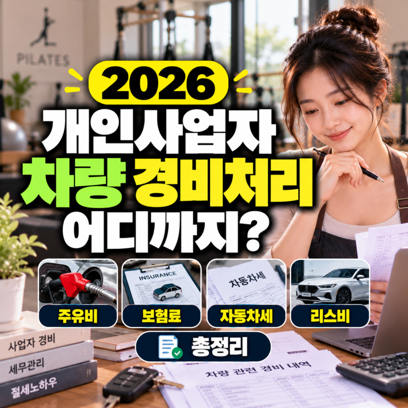 개인사업자 차량 경비처리 어디까지?｜주유비·보험료·자동차세·리스비 총정리