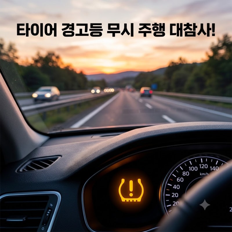 계기판 타이어 경고등 떴을 때 무심코 계속 달리면 생기는 일｜휠 파손과 60만 원 견인비 막....