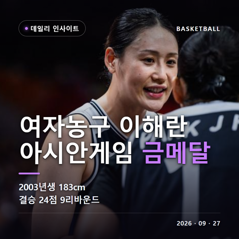 여자농구 이해란 나이 키 프로필 삼성생명 드래프트 1순위 신인상 아시안게임 금메달 결승 24....