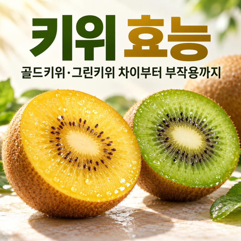 키위 효능, 골드키위와 그린키위 차이부터 부작용 알아보자