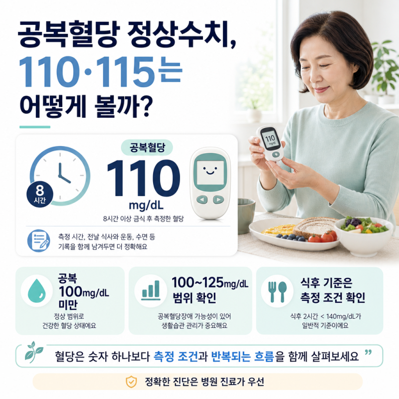공복혈당 정상수치, 어디까지 정상으로 볼까요?