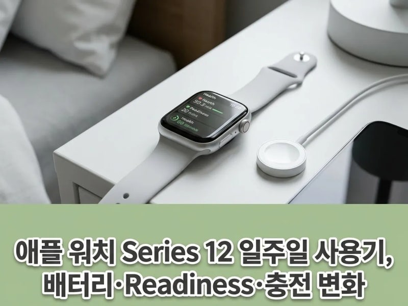 애플 워치 Series 12 일주일 사용기, 배터리·Readiness·충전 변화