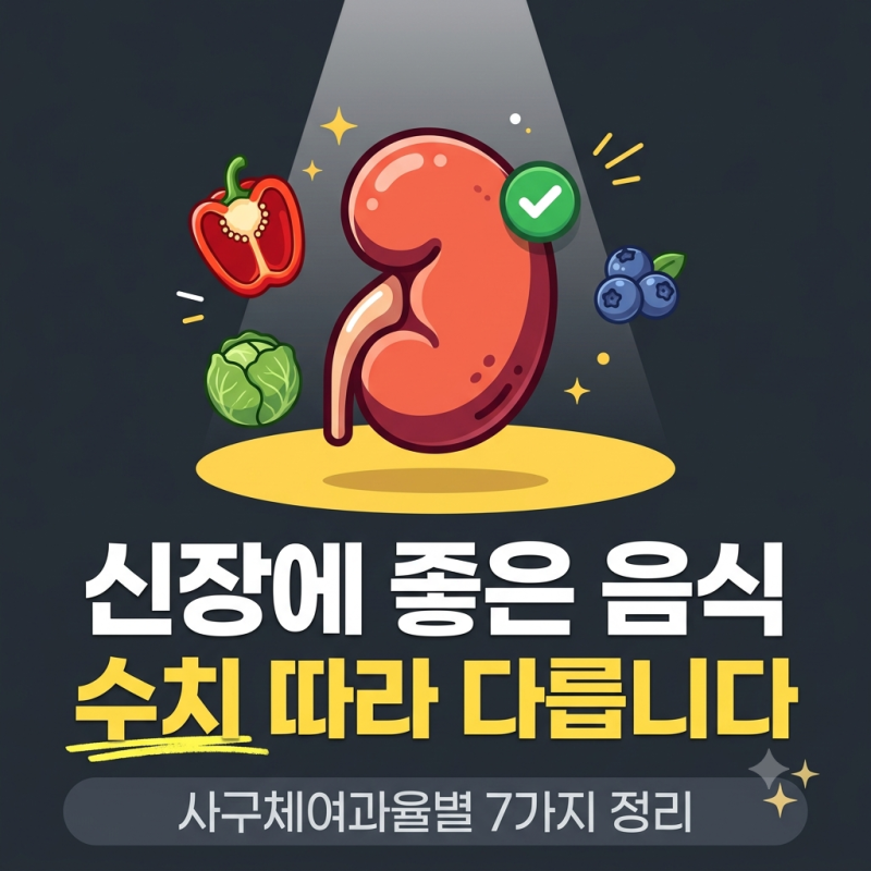 신장에 좋은 음식 7가지, 사구체여과율 따라 달라지는 이유