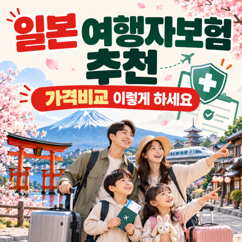일본 여행자보험 추천 가격비교 이렇게 하세요