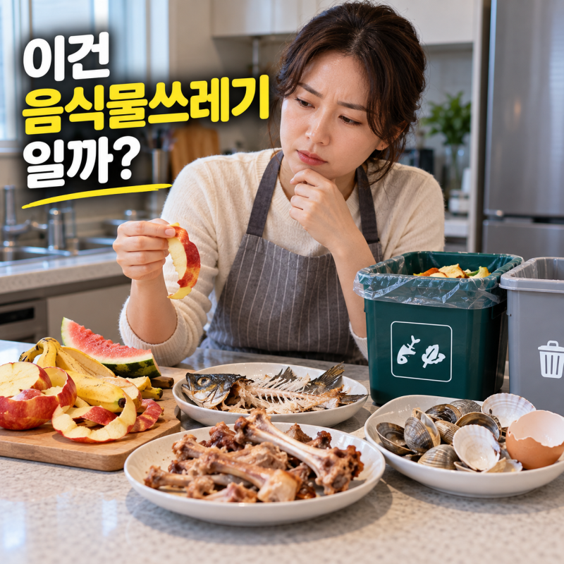 음식물 쓰레기 구분, 과일껍질 생선뼈 고기뼈는 어디에 버릴까?