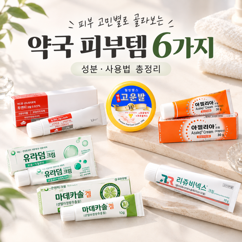 약국 추천템 6가지｜아젤리아크림부터 트레티노인까지 성분·사용법 총정리