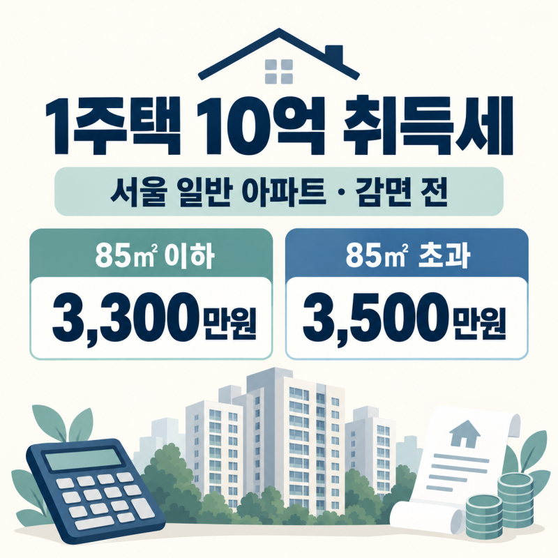 1주택 10억 취득세 계산: 생애최초 감면과 카드 납부까지