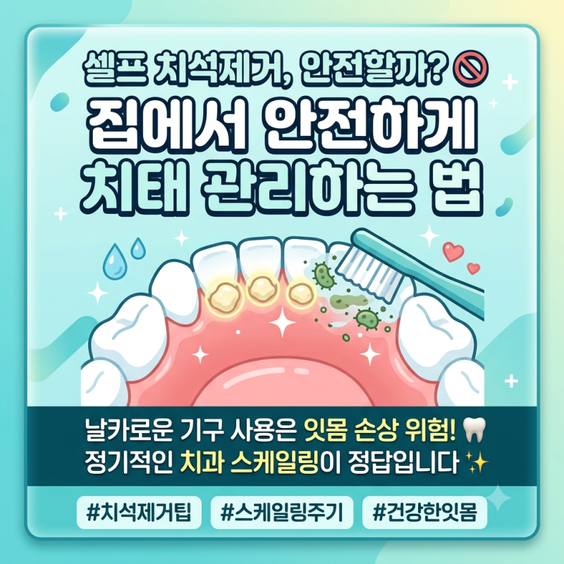 셀프 치석제거 대신 꼭 해야 할 집에서 안전한 치태 관리법 (치실, 전동칫솔, 치약)