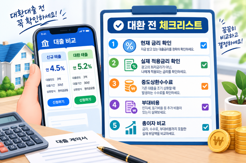 갈아타면 오히려 손해? 은행 11곳 대환대출 금리 역전, 꼭 확인할 것