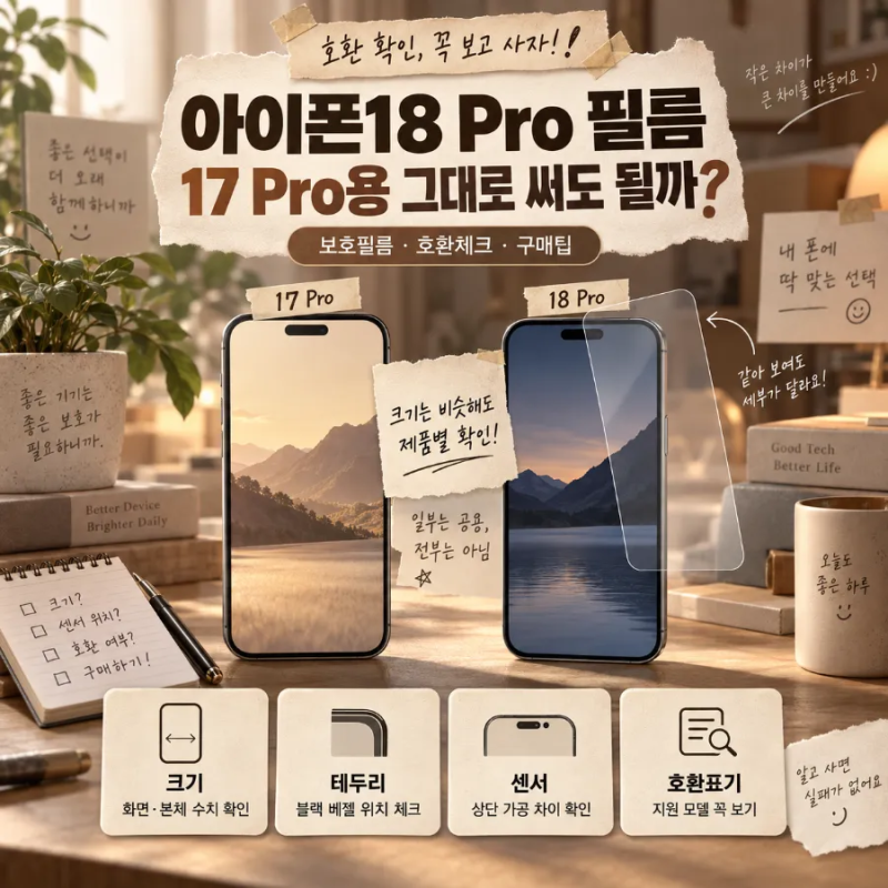 아이폰18 Pro 필름, 17 Pro용 그대로 써도 될까?