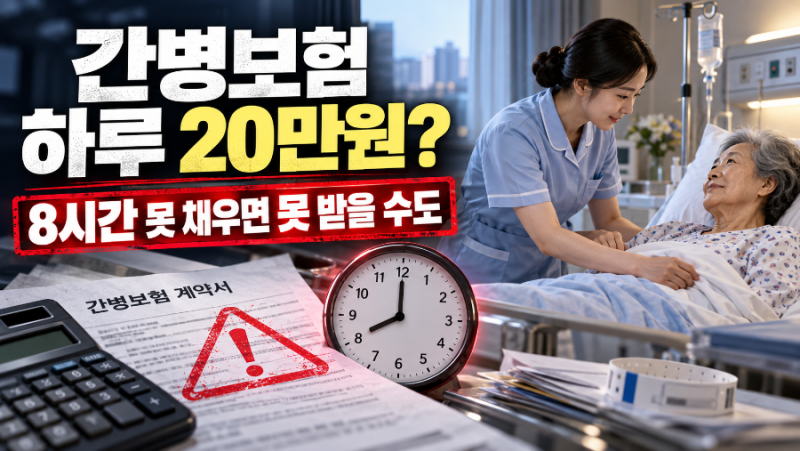 간병보험 ‘하루 20만원’의 함정…8시간 못 채우면 보험금 못 받을 수도
