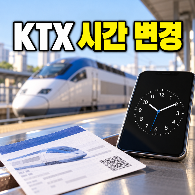 코레일톡 KTX 시간 변경 방법, 취소 전에 확인할 조건