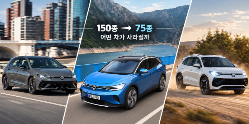 “150종이 75종으로” 폭스바겐 차종 절반 정리, 어떤 차부터 위험할까