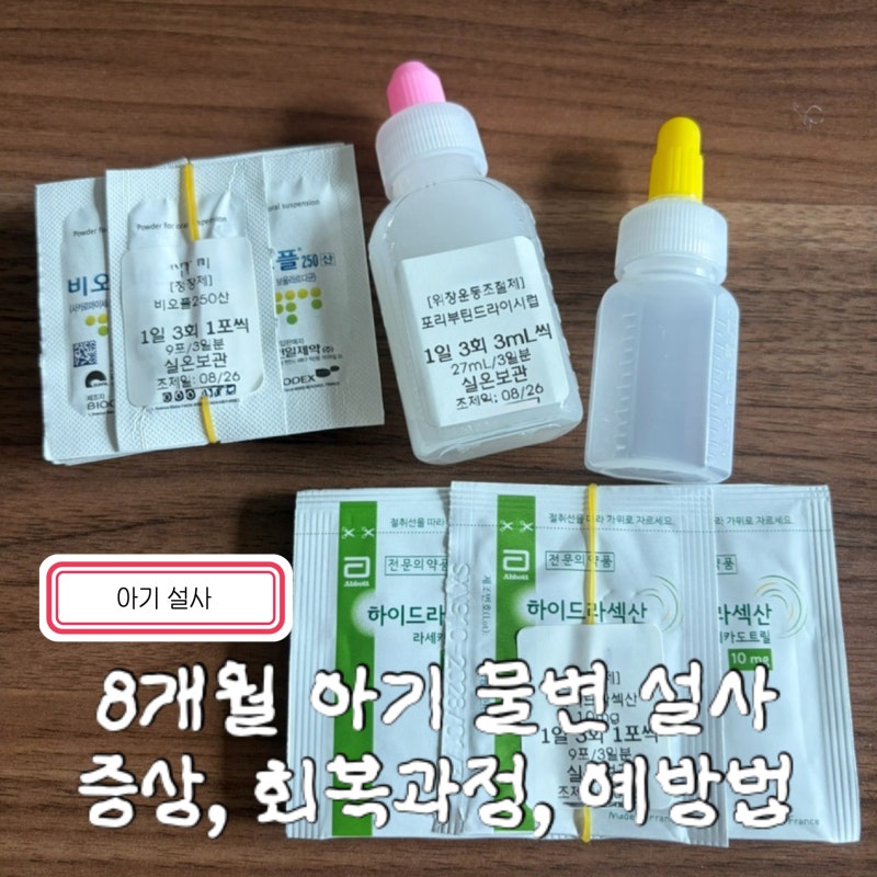 8개월 아기 물변 설사 회복 후기 | 설사 증상, 회복과정, 예방법