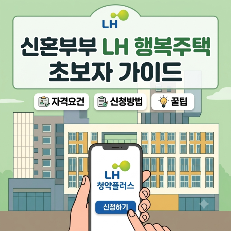 LH 행복주택 신혼부부 자격조건 및 신청방법(소득기준.전환보증금 대출 팁)
