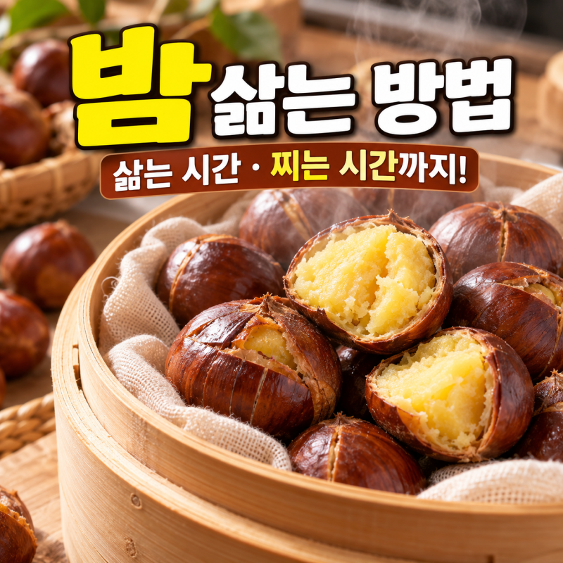 밤 삶는 방법 시간 밤 찌기