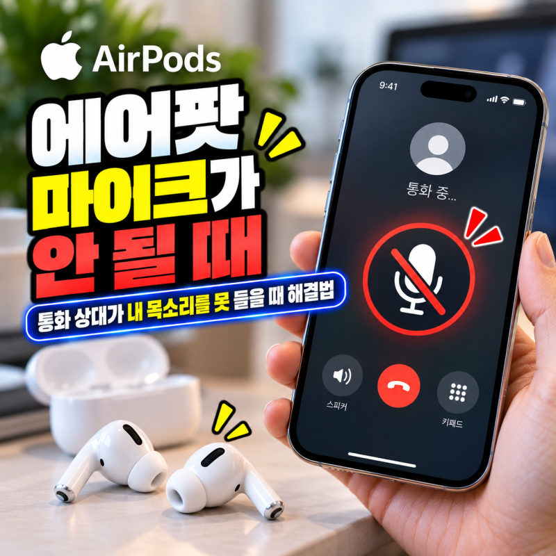 에어팟 마이크가 안 될 때｜통화 상대가 내 목소리를 못 들을 때 해결법