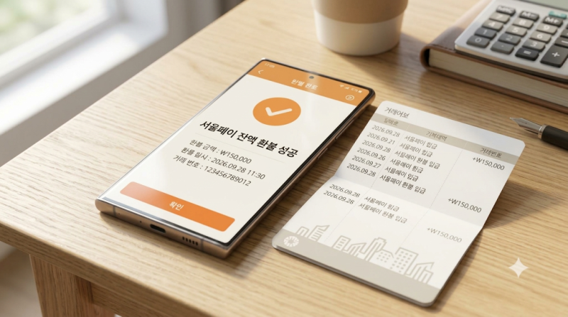 서울페이 잔액 환불 및 지역사랑상품권 계좌이체 (수수료 0원 팩트)
