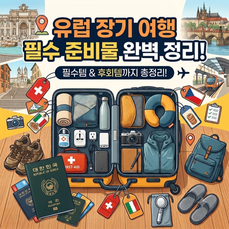 유럽 여행 준비물 추천템 / 기내 필수품부터 & 소매치기 방지템까지 !!
